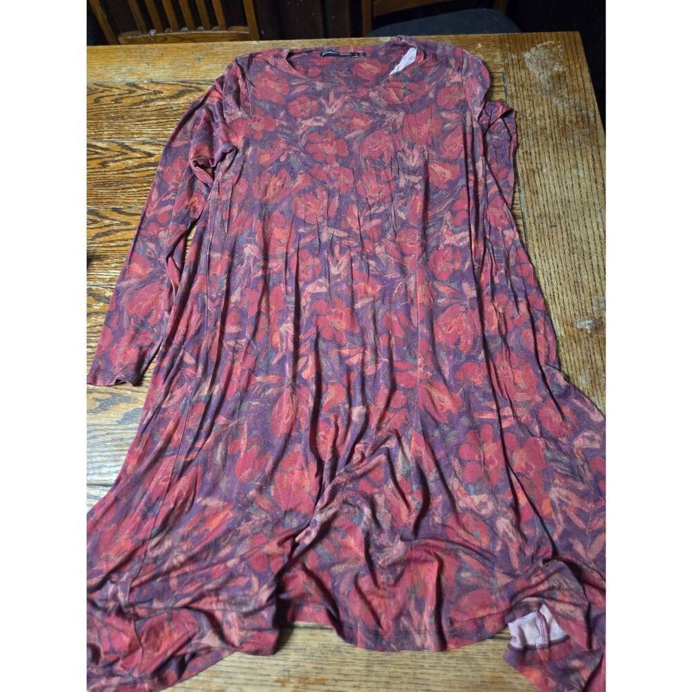 Gudrun Sjoden pink&purple floral dress sz Large